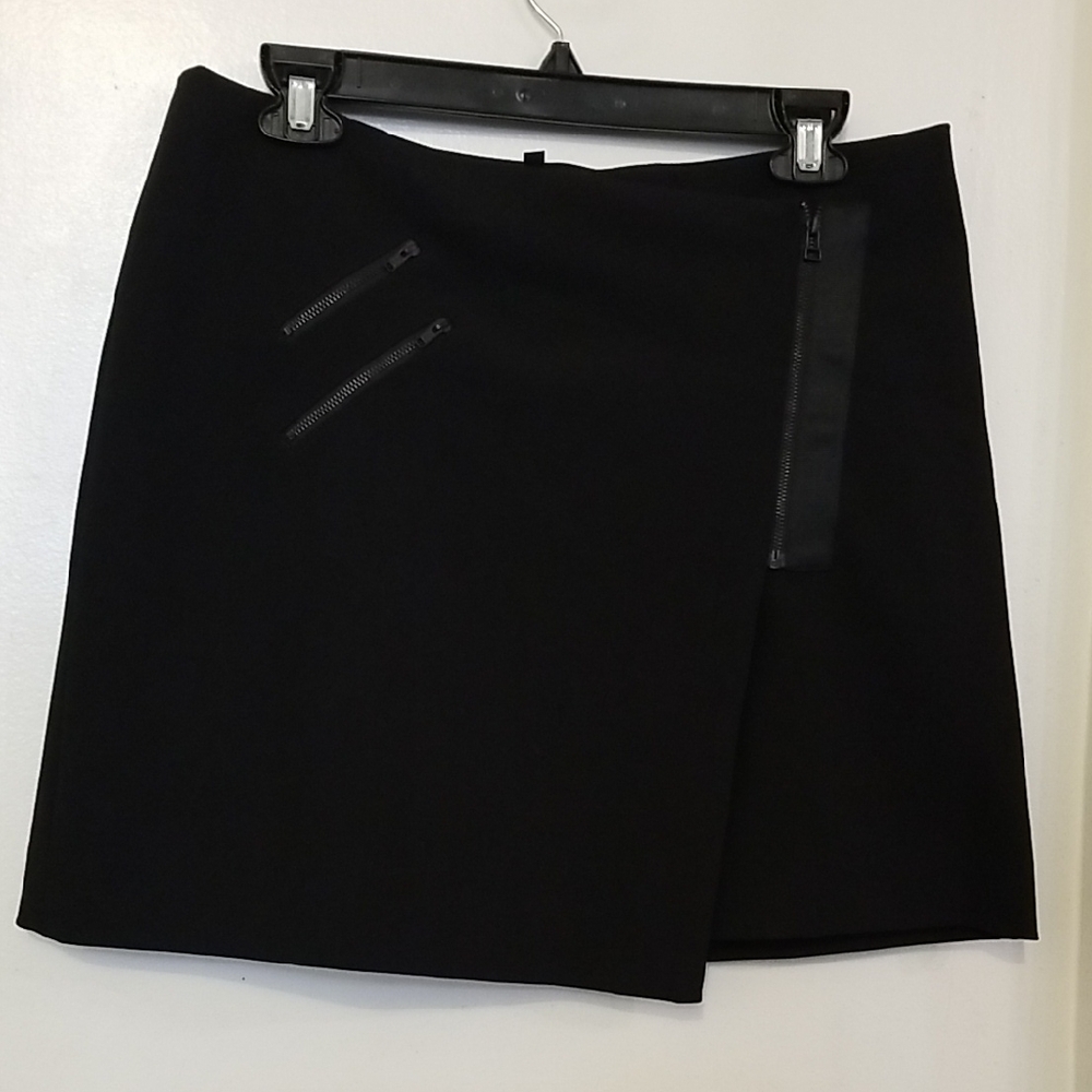 Madewell Black Zippers Detail Mini Skirt